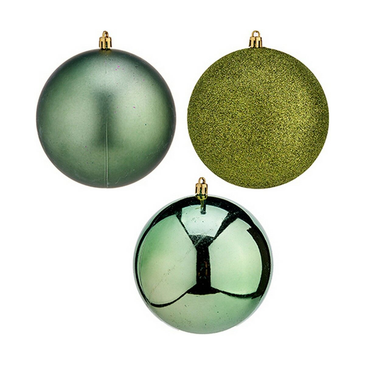 Weihnachtskugeln-Set Krist+ grün (4 Stück)